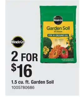 The Home Depot MIRACLE-GRO 1.5 cu. ft. Garden Soil offer