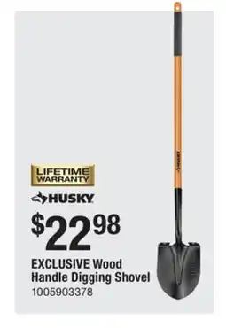 The Home Depot HUSKY Wood Handle Digging Shovel offer