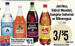 Big Saver Foods Jarritos, Sidral Mundet, Sangria Señorial or Mineragua offer