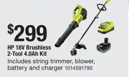 The Home Depot RYOBI HP 18V Brushless 2-Tool 4.0Ah Kit offer