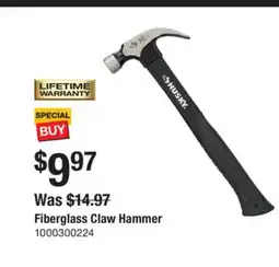The Home Depot HUSKY Fiberglass Claw Hammer offer