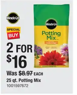 The Home Depot MIRACLE-GRO 25 qt. Potting Mix offer