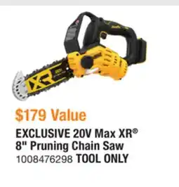The Home Depot DEWALT 20V Max XR 8 Pruning Chain Saw offer