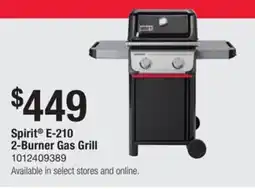 The Home Depot WEBER Spirit E-210 2-Burner Gas Grill offer