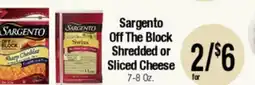 Big Saver Foods Sargento Off The Block Shredded or Sliced Cheese offer