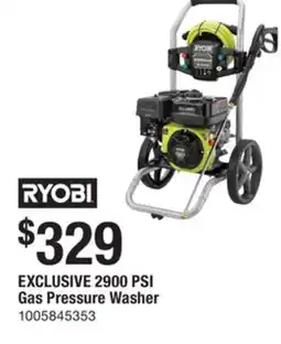 The Home Depot RYOBI 2900 PSI Gas Pressure Washer offer