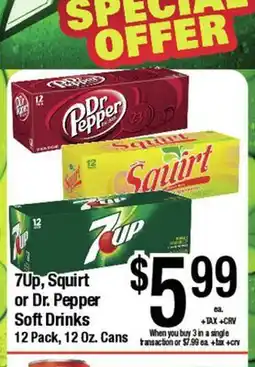 Big Saver Foods 7Up, Squirt or Dr. Pepper Soft Drinks offer