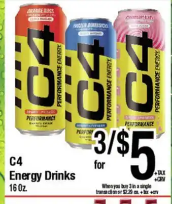 Big Saver Foods C4 Energy Drinks offer