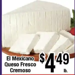 Big Saver Foods El Mexicano Queso Fresco Cremoso offer