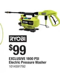 The Home Depot RYOBI 1800 PSI Electric Pressure Washer offer