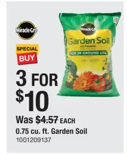 The Home Depot Miracle Gro 0.75 cu. ft. Garden Soil offer