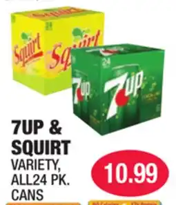 Carnicerias Jimenez 7UP & SQUIRT VARIETY, ALL24 PK. CANS offer