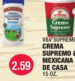 Carnicerias Jimenez V&V SUPREMO CREMA SUPREMO & MEXICANA DE CASA offer