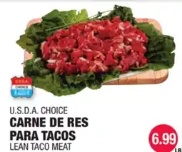 Carnicerias Jimenez U.S.D.A. CHOICE CARNE DE RES PARA TACOS offer