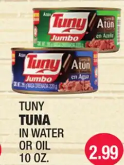 Carnicerias Jimenez TUNY TUNA IN WATER OR OIL offer