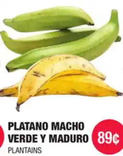Carnicerias Jimenez PLATANO Macho VERDE Y MADURO offer