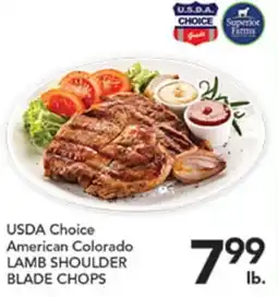 Pete's Fresh Market USDA Choice American Colorado LAMB SHOULDER BLADE CHOPS offer
