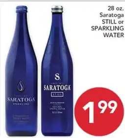 Pete's Fresh Market 28 oz. Saratoga STILL or SPARKLING WATER offer