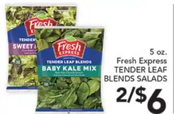 Pete's Fresh Market 5 oz. Fresh Express TENDER LEAF BLEND SALADS offer