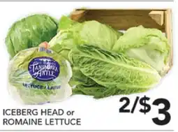 Pete's Fresh Market ICEBERG HEAD or ROMAINE LETTUCE offer
