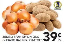 Pete's Fresh Market JUMBO SPANISH ONIONS or IDAHO BAKING POTatoes offer