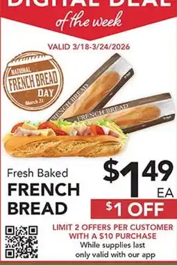 Pete's Fresh Market Fresh Baked FRENCH BREAD offer