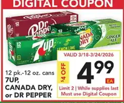 Pete's Fresh Market 12 pk.-12 oz. cans 7UP, CANADA DRY, or DR PEPPER offer