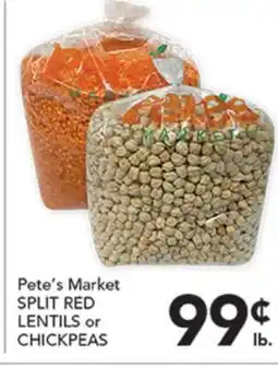 Pete's Fresh Market Pete's Market SPLIT RED LENTILS or CHICKPEAS offer