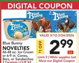 Pete's Fresh Market Blue Bunny NOVELTIES offer