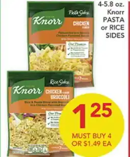 Pete's Fresh Market 4-5.8 oz. Knorr PASTA or RICE SIDES offer