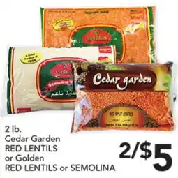 Pete's Fresh Market 2 lb. Cedar Garden RED LENTILS or Golden RED LENTILS or SEMOLINA offer