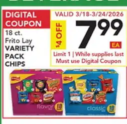 Pete's Fresh Market 18 ct. Frito Lay VARIETY PACK CHIPS offer