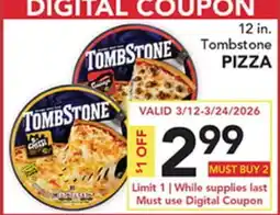 Pete's Fresh Market 12 in. Tombstone PIZZA offer