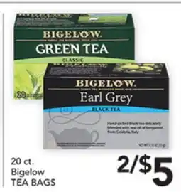 Pete's Fresh Market 20 ct. Bigelow TEA BAGS offer
