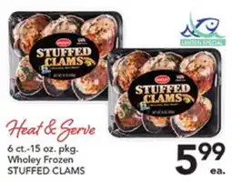 Pete's Fresh Market Wholey Frozen STUFFED CLAMS offer