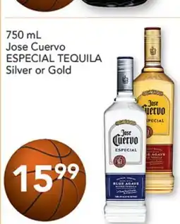 Pete's Fresh Market 750 mL Jose Cuervo ESPECIAL TEQUILA Silver or Gold offer