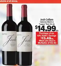 Angelo Caputo's Fresh Market Josh Cellars Cabernet, Merlot or Legacy Red offer