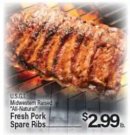 Angelo Caputo's Fresh Market U.S.G.I. Midwestern Raised All-Natural Fresh Pork Spare Ribs offer