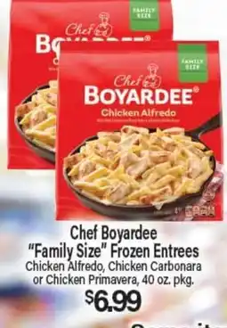 Angelo Caputo's Fresh Market Chef Boyardee Family Size Frozen Entrees offer