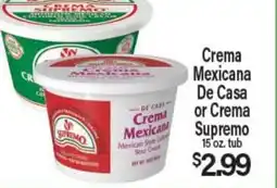 Angelo Caputo's Fresh Market Crema Mexicana De Casa or Crema Supremo offer