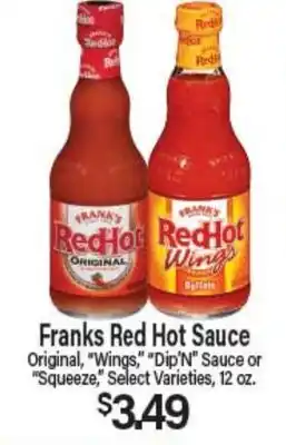 Angelo Caputo's Fresh Market Franks Red Hot Sauce offer