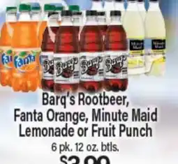 Angelo Caputo's Fresh Market Barq's Rootbeer, Fanta Orange, Minute Maid Lemonade or Fruit Punch offer