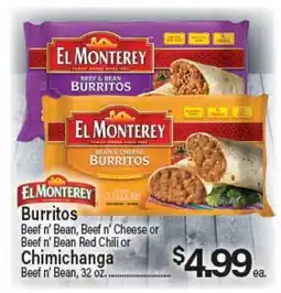Angelo Caputo's Fresh Market El Monterey Burritos Beef n' Bean, Beef n' Cheese or Beef n' Bean Red Chili or Chimichanga offer
