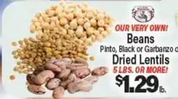 Angelo Caputo's Fresh Market Beans Pinto, Black or Garbanzo or Dried Lentils offer