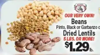 Angelo Caputo's Fresh Market Beans Pinto, Black or Garbanzo or Dried Lentils offer