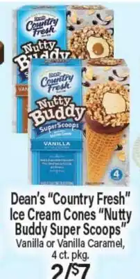 Angelo Caputo's Fresh Market Dean's Country Fresh Ice Cream Cones Nutty Buddy Super Scoops offer