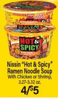Angelo Caputo's Fresh Market Nissin Hot & Spicy Ramen Noodle Soup offer