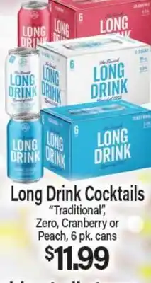 Angelo Caputo's Fresh Market Long Drink Cocktails offer