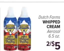 Cermak Fresh Market Dutch Farms WHIPPED CREAM offer
