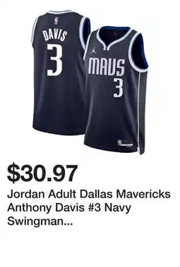 Dick's Sporting Goods Jordan Adult Dallas Mavericks Anthony Davis #3 Navy Swingman Statement Jersey offer